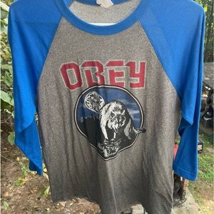 Obey women’s 3/4 length sleeve